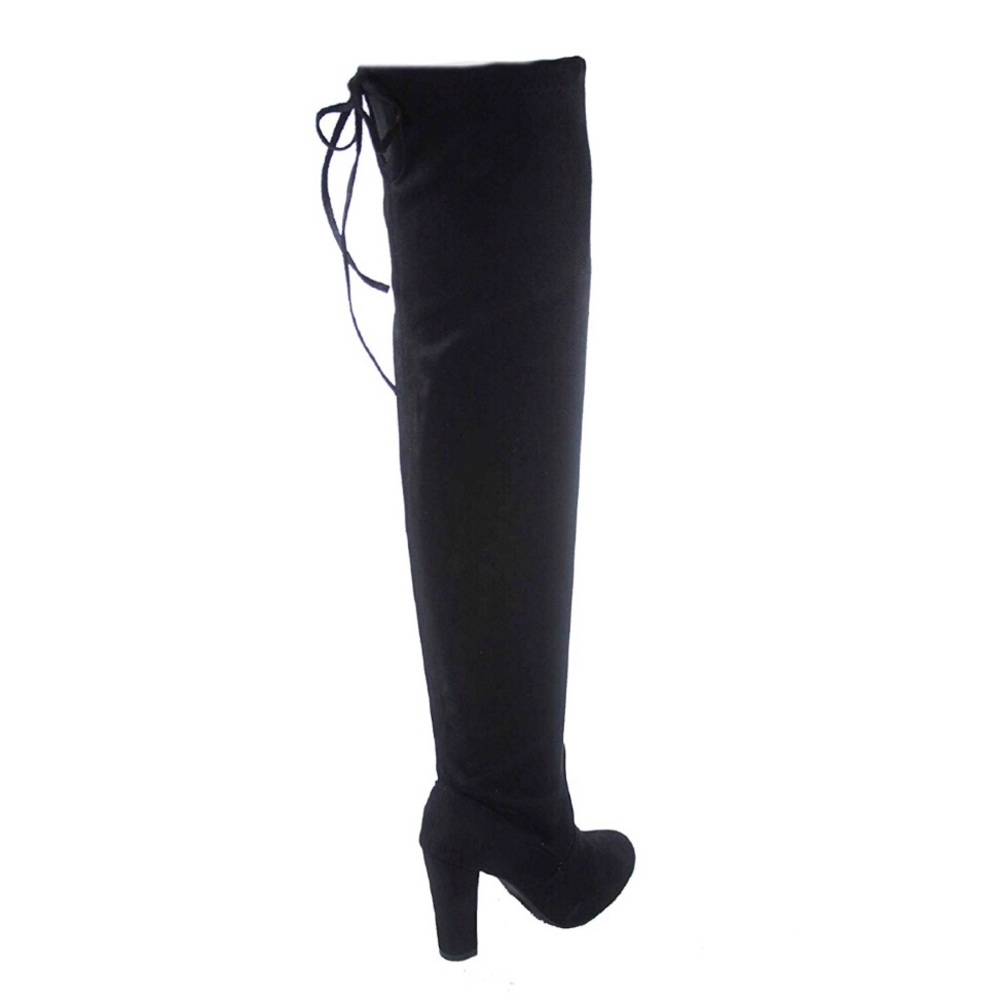 New - Women's Sexy Over-The-Knee Chunky Heel Boots - Picture 5 of 7